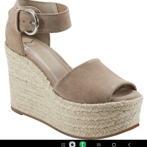 Marc Fisher Tan Wedge Sandals